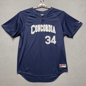 Concordia University Baseball Jersey Men XL Navy Blue 34 Player Issued NCAA